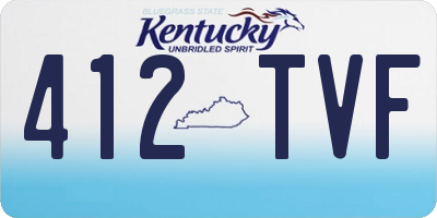 KY license plate 412TVF
