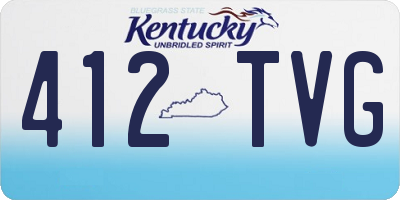 KY license plate 412TVG