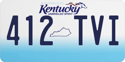 KY license plate 412TVI
