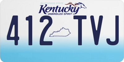 KY license plate 412TVJ