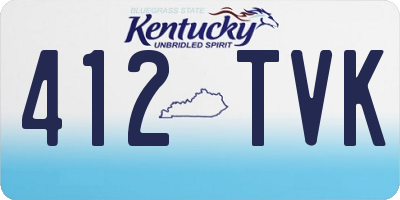 KY license plate 412TVK