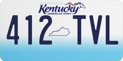 KY license plate 412TVL