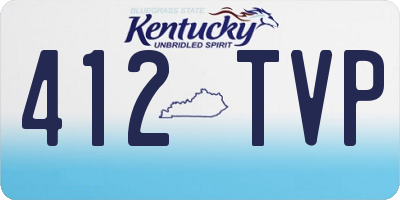 KY license plate 412TVP