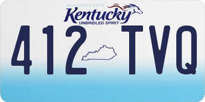 KY license plate 412TVQ