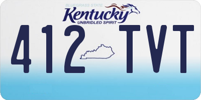 KY license plate 412TVT