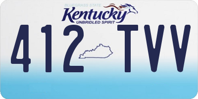 KY license plate 412TVV