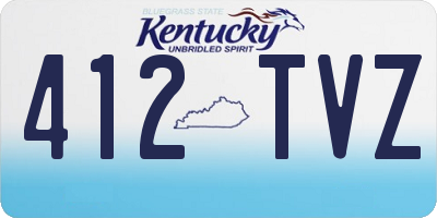 KY license plate 412TVZ