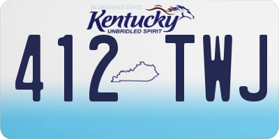 KY license plate 412TWJ