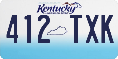 KY license plate 412TXK