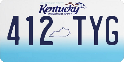 KY license plate 412TYG
