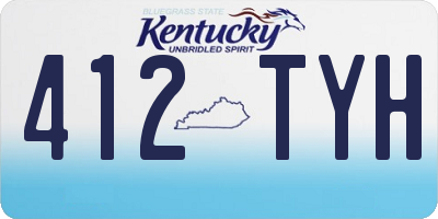 KY license plate 412TYH