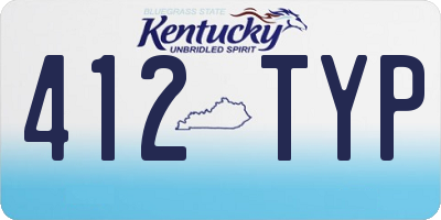 KY license plate 412TYP