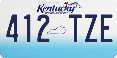 KY license plate 412TZE