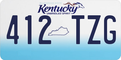 KY license plate 412TZG