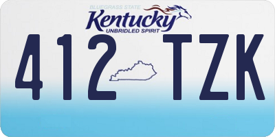 KY license plate 412TZK