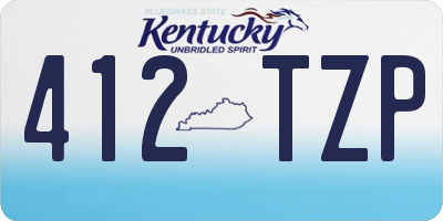 KY license plate 412TZP