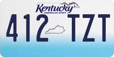 KY license plate 412TZT