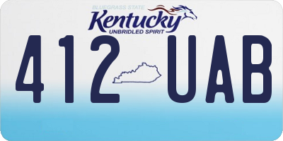 KY license plate 412UAB