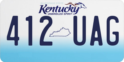 KY license plate 412UAG