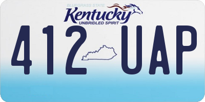 KY license plate 412UAP