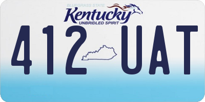KY license plate 412UAT