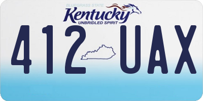 KY license plate 412UAX