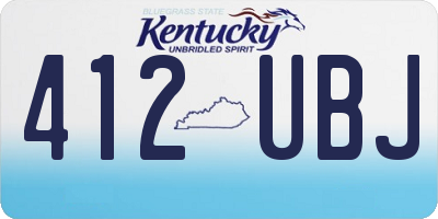 KY license plate 412UBJ