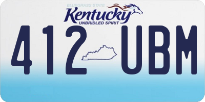 KY license plate 412UBM
