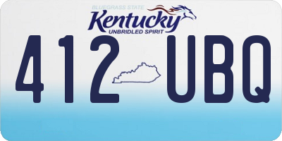 KY license plate 412UBQ
