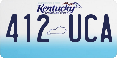 KY license plate 412UCA