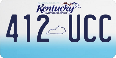 KY license plate 412UCC