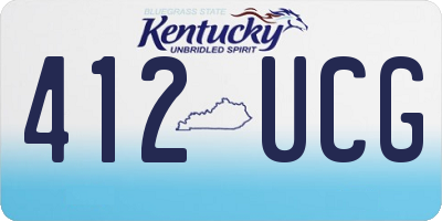 KY license plate 412UCG