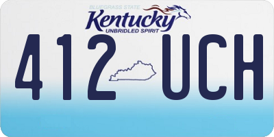 KY license plate 412UCH