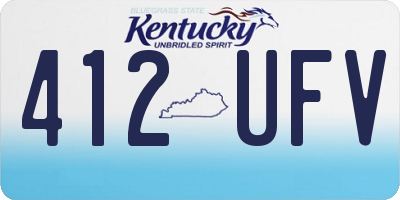 KY license plate 412UFV