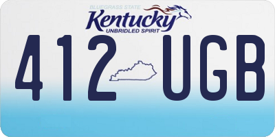 KY license plate 412UGB