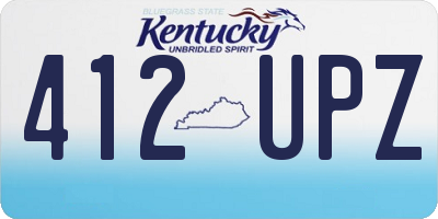 KY license plate 412UPZ
