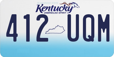 KY license plate 412UQM