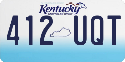 KY license plate 412UQT