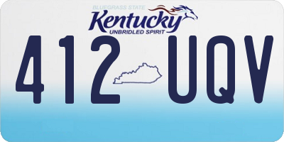 KY license plate 412UQV