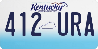 KY license plate 412URA