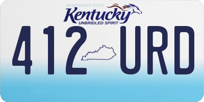 KY license plate 412URD