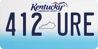 KY license plate 412URE