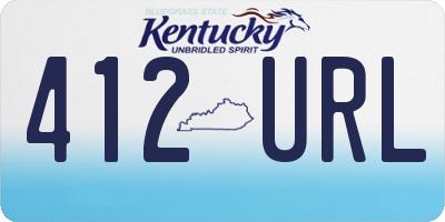 KY license plate 412URL
