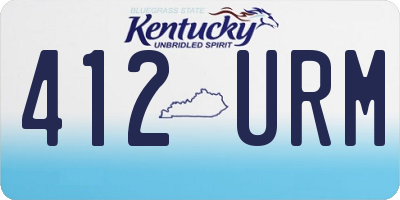 KY license plate 412URM