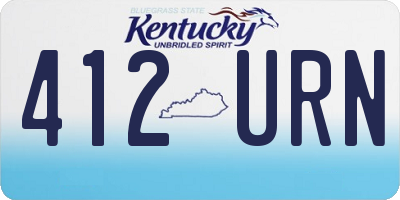 KY license plate 412URN