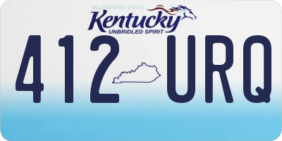 KY license plate 412URQ