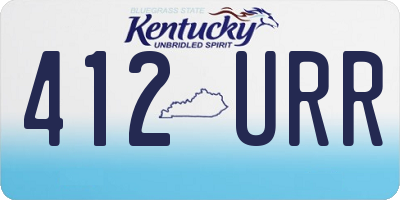 KY license plate 412URR
