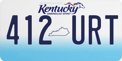 KY license plate 412URT