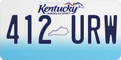 KY license plate 412URW