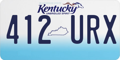KY license plate 412URX